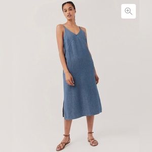 Denim chambray cami dress